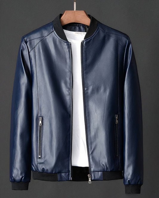 Veste en cuir classique pour homme Norwin