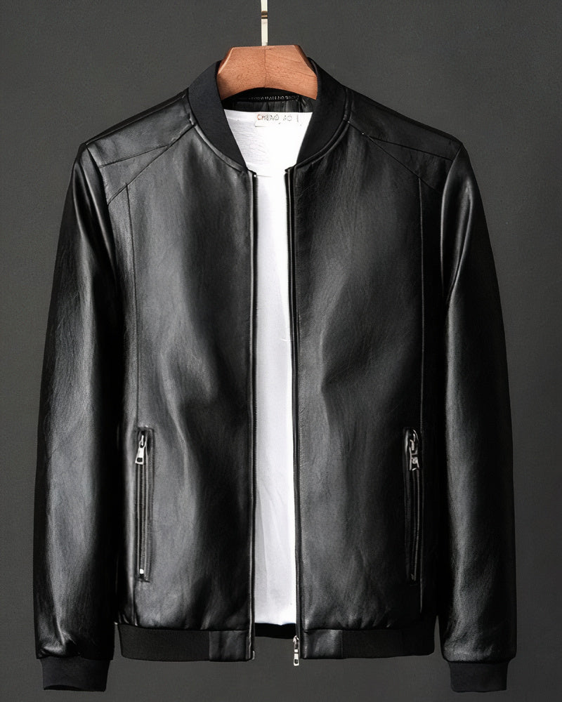 Veste en cuir classique pour homme Norwin