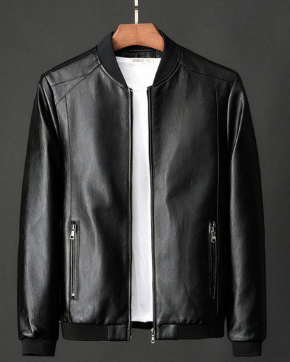 Veste en cuir classique pour homme Norwin