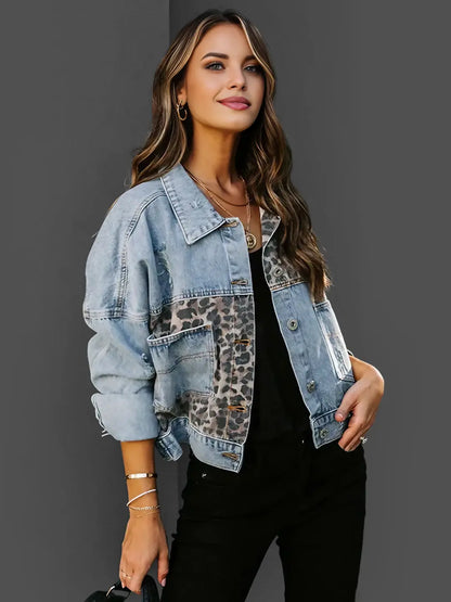 Leopard Denim Jacket Camille