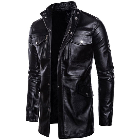 Fashionable leather jacket for men in trendy style Denzell