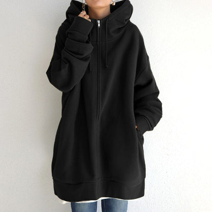 Kuscheliger Oversize Winterpullover Hoodie - Cassandra