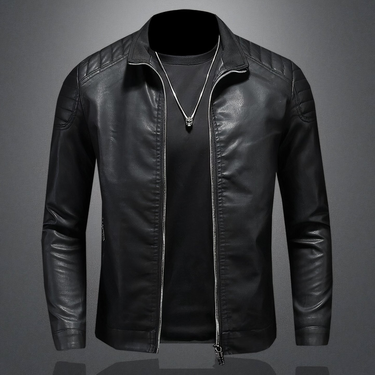 Warm leather jacket for men Ulrich