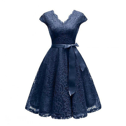 Robe de soirée midi élégante Akari