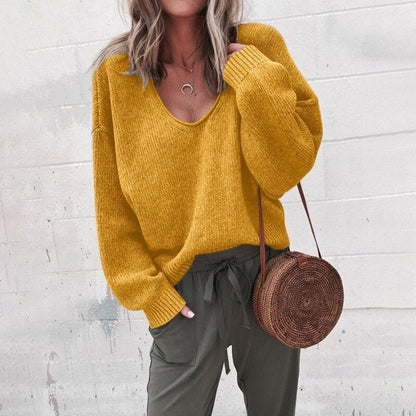 Casual V-neck knit top Kalyn